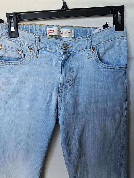 Levi's Light Blue Slim Straight Kid's Jeans - Picture 7 of 16